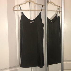 Olive green tank dress